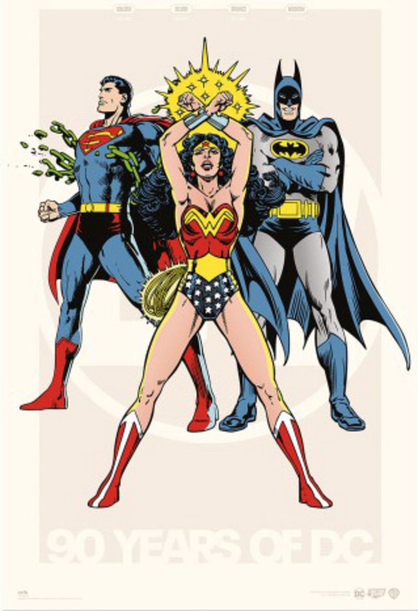 Grupo Erik Poster DC Comics - 90th Anniversary 61x91,5cm Divers