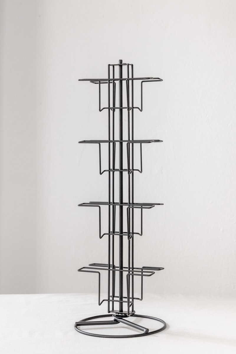 baliedisplay draaibaar 8x A6 landscape, zwart