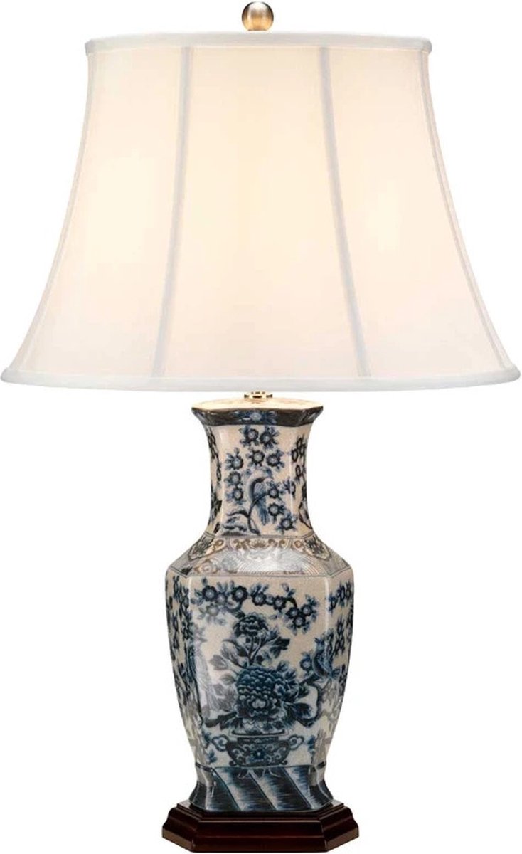 Elstead Lighting LED Tafellamp Blue Hex | 1X E27 Max 60W | Blue and White