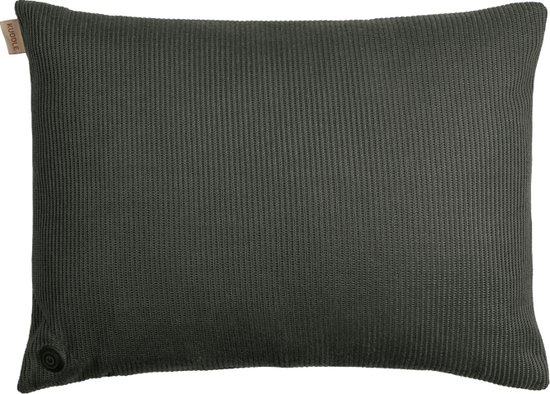 Kuddle Warmtekussen Oplaadbaar - Gebreid 'Olive Green' 45x60cm - Draadloos & Elektrisch - Inclusief Powerbank - Ook voor in je tuinset