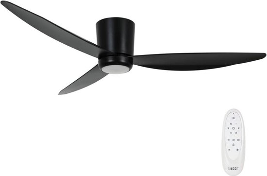 Beacon Array Beacon Array zwart plafondventilator 137 cm - DC Motor - Verlichting ...