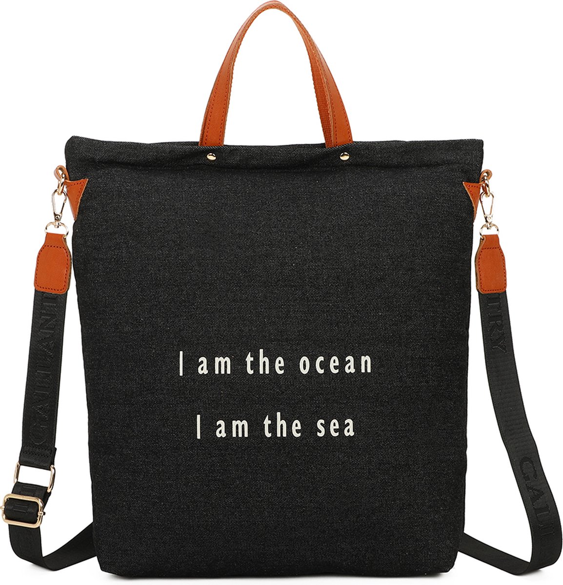 Alta Moda, Handtas Zeetas in Jean, Zwart