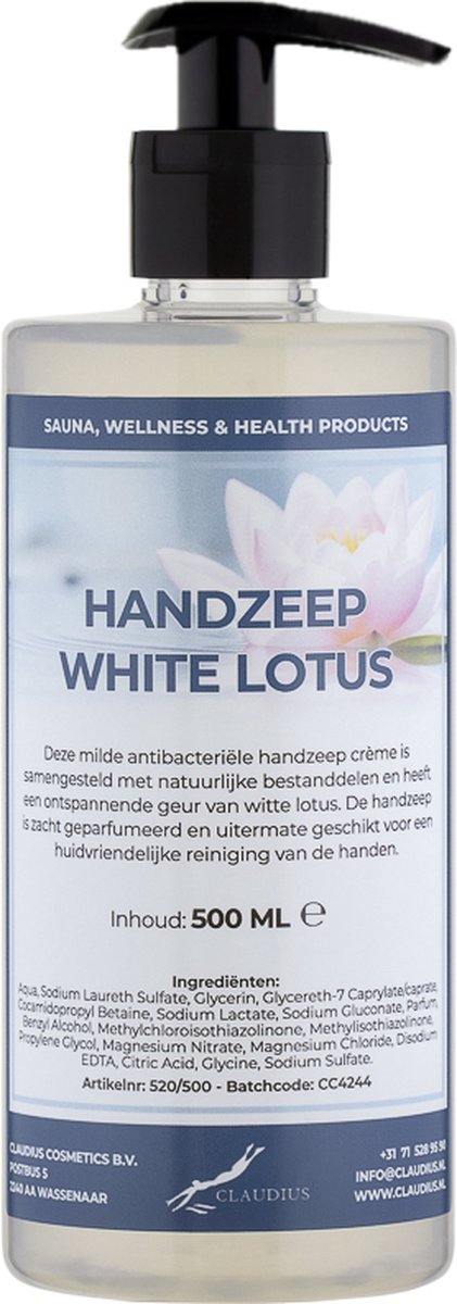 Goedkoopste Handzeep White Lotus 500 ml - met gratis pompje