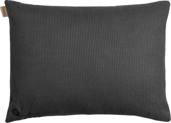 Kuddle Warmtekussen Oplaadbaar - Gebreid 'Cozy Grey' 45x60cm - Draadloos & Elektrisch - Inclusief Powerbank