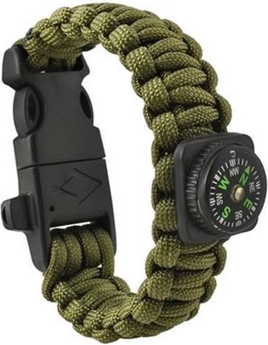 Bracelet Survie Paracord LIFE IS SIMPLE - Ajustable 3 Niveaux - Longueur 3 M Déployé - Charge 249 Kg