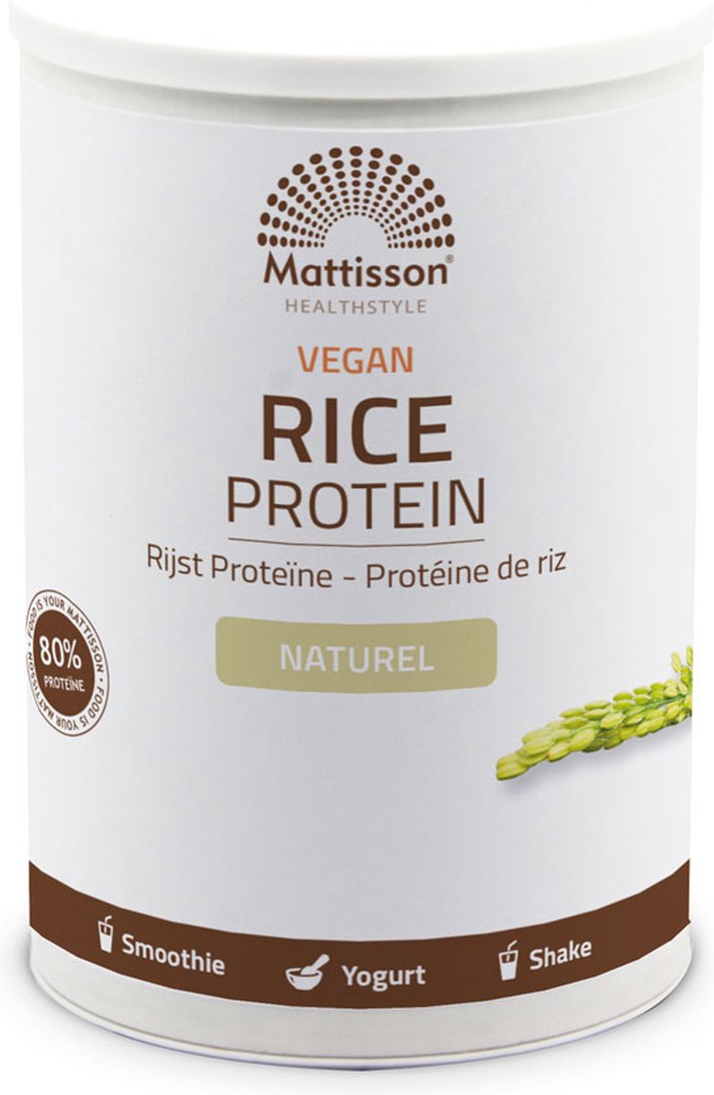 Goedkoopste Mattisson - Rijst Proteïne Poeder - 80 Eiwit - Vegan Eiwitpoeder - Naturel Smaak - 400 Gram