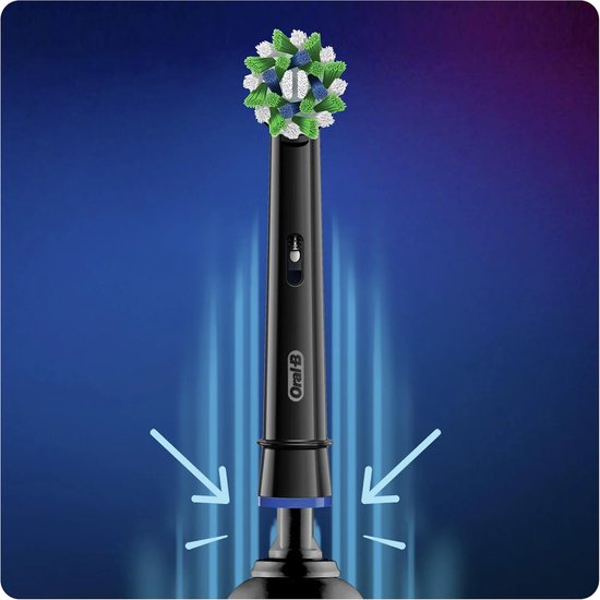 Oral-B Cross Action Pro - Opzetborstels - CleanMaximiser Technologie - Zwart - 4 Stuks