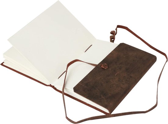 Buff Plain Diary Fait à la main pour les étudiants Croquis de voyage au Office - 5 x 7 pouces