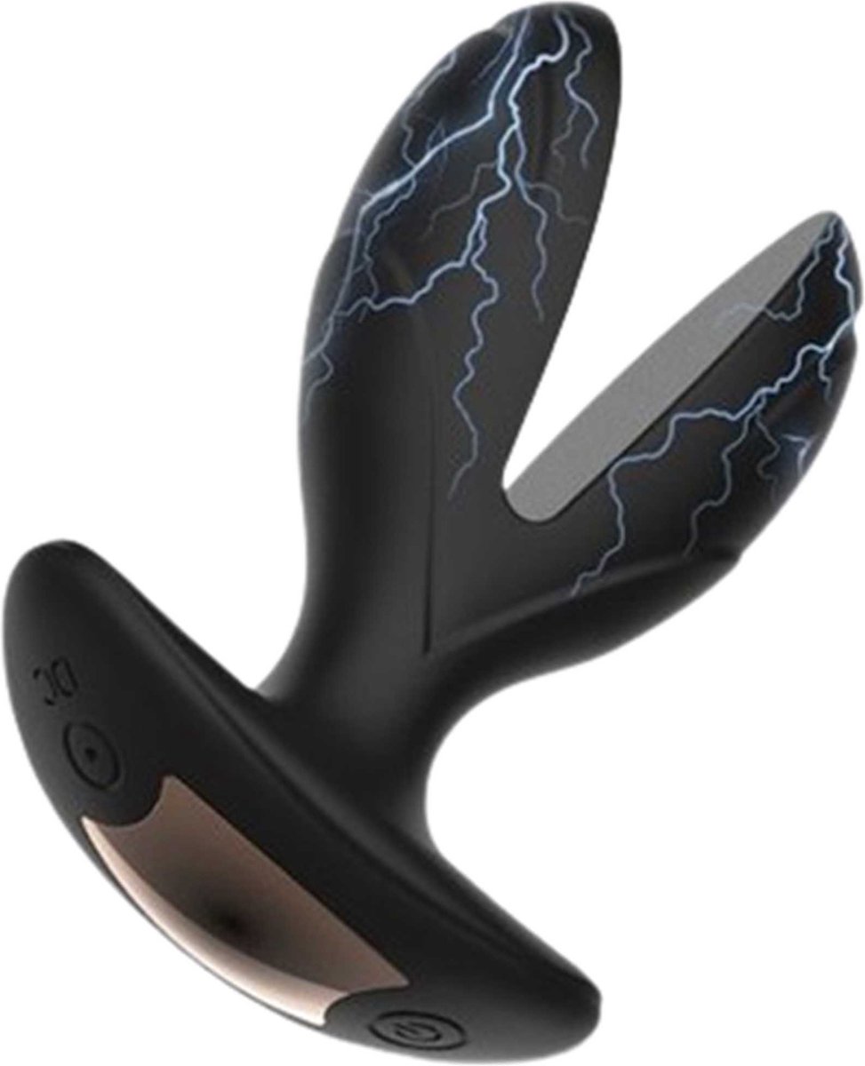 Goedkoopste E-stim schok buttplug - Eendenbek vibrator - Elektronische stimulatie - 8 vibratie en 8 schokstanden - Inclusief draadloze afstandsbediening