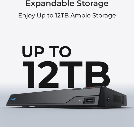 NVS16 - 16-kanaals PoE NVR voor 24/7 opname, ondersteuning tot 16 MP, 4TB HDD ingebouwd, tot 12TB opslagcapaciteit van NVS — afbeelding 4
