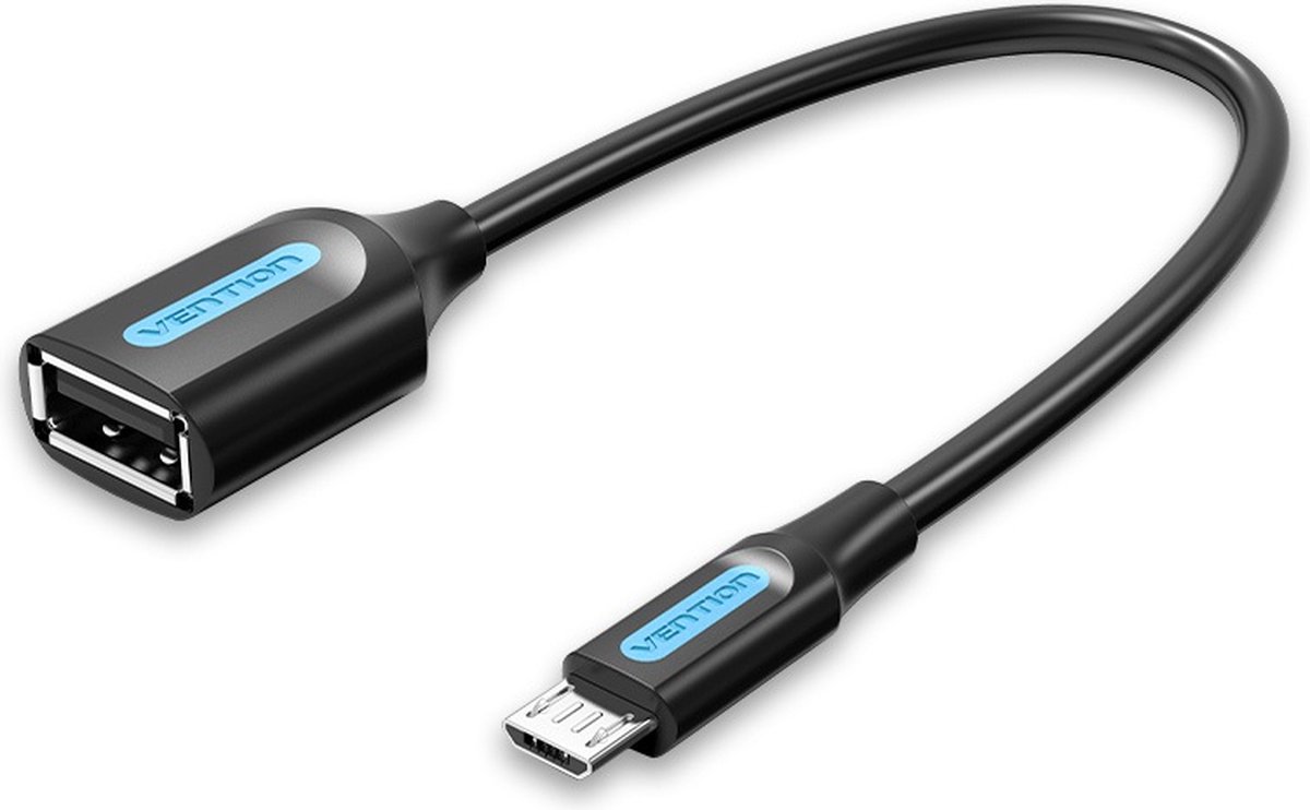 Vention CCUBB USB-kabel USB 2.0 0,15 m Micro-USB B USB A Zwart