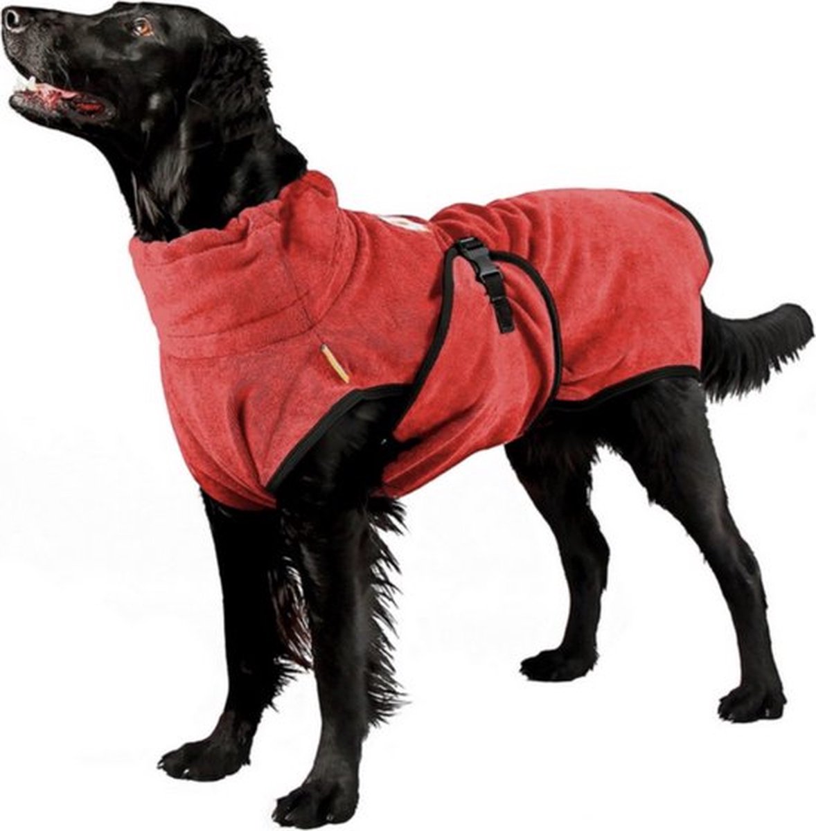 Superfurdogs Hondenbadjas – 4XS – Framboos rood – Sneldrogend & Absorberend