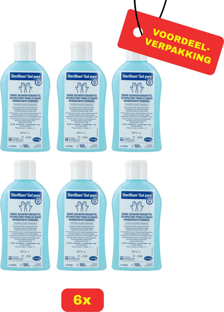 Goedkoopste 6X Sterillium Gel Hartmann - Handdesinfectant- 6 x 100ml -voordeelverpakking!