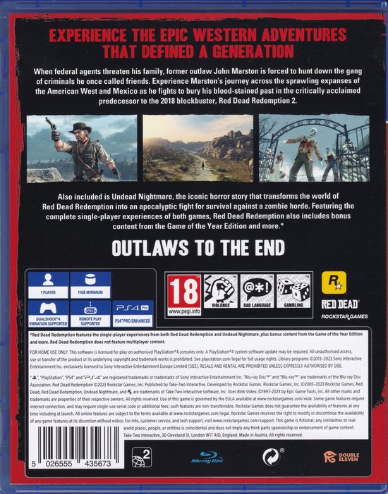 Red Dead Redemption Inc. Undead Nightmare PS4