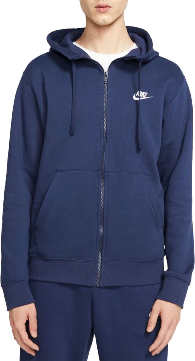 Nike Sportswear Club Hoodie Fz Bb Heren Vest Blauw