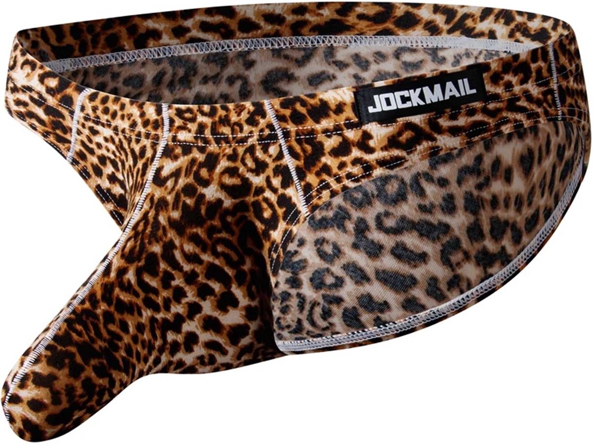 Goedkoopste Heren Slip Luipaardprint – Sexy Ondergoed Met Pouch – Jockstrap Look