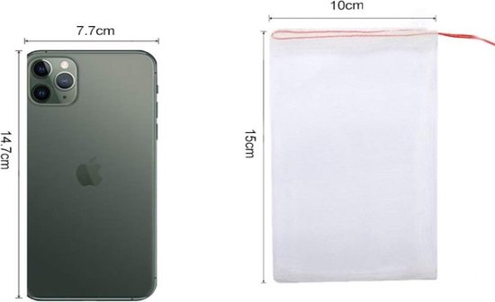 Filet en nylon 50 pièces - Filet anti-insectes - sac anti-insectes - sacs de fruits - anti-insectes et oiseaux - augmente le rendement des cultures - 15*10 cm - blanc