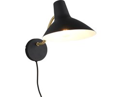 TRIO TRAVELLER - Wandlamp - Zwart-goud - excl. 1x E27 4 W - Snoerschakelaar - Flexibel - Wandmontage - FLEX - Connect