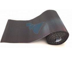 Aluflex loodvervanger zelfklevend 30 cm x 5 meter - antraciet geribbeld