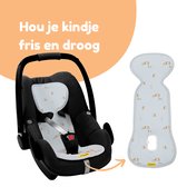 AeroMoov Air Layer – Inlegkussen Autostoel – Ademend & Warmteregulerend - Groep 0+ - Bunnies