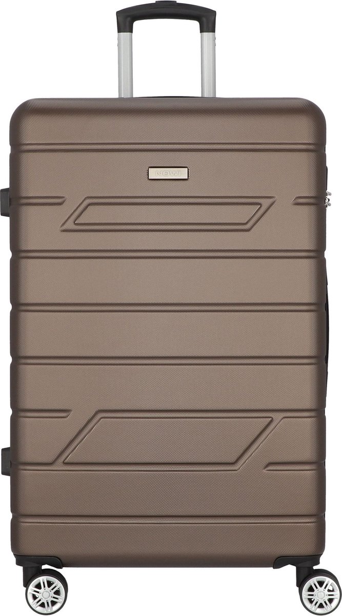 NOWI Bergamo 4 wielen Trolley 75 cm - Harde bagage - Combinatieslot - bronze