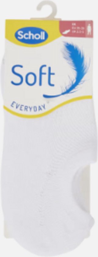 6 paires de Chaussettes Scholl Everyday Soft Footies - Taille 35-38 - Wit