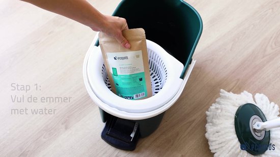 Ecopods Vloerreiniger 160 Stuks Maxi Pack - Wateroplosbare Vloerreinigingsmiddel Zonder Schadelijke Stoffen - Vegan Vloerreinigers Vloeistof met Fruit Geur - Vloer reiniger