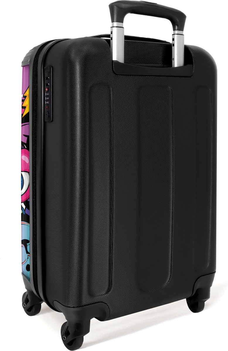NoBoringSuitcases.com - Kinderkoffer roze - 55x40x20 cm en 55x35x25 cm - Handbagage trolleytas - Trolley op wieltjes - Flightcase reisbagage - Reistrolley kids - Hardcase reiskoffer met wielen - Rolkoffer kind - Kindertrolley meisje - Koffer kinderen – foto 3