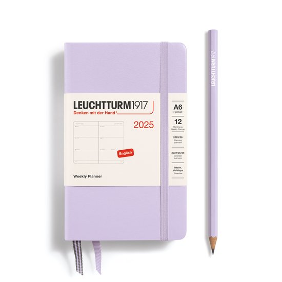 Leuchtturm1917 - Weekly - A6 - Pocket - 12 maanden - 2025 - Hardcover - Lilac