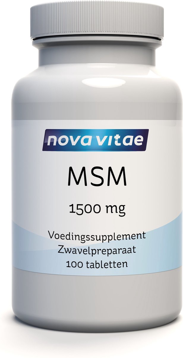 Nova Vitae - MSM - Methylsulfonylmethaan - 1500 mg - 100 tabletten