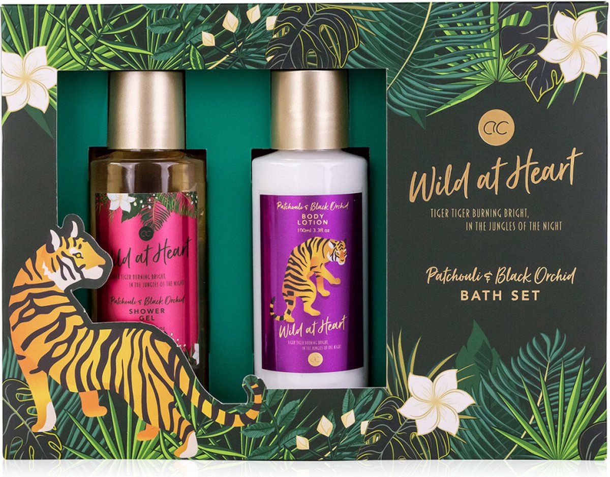Goedkoopste Wild at Heart - Patchouli - Black Orchid - Douchegel - Showergel - Cadeauset - 100ml