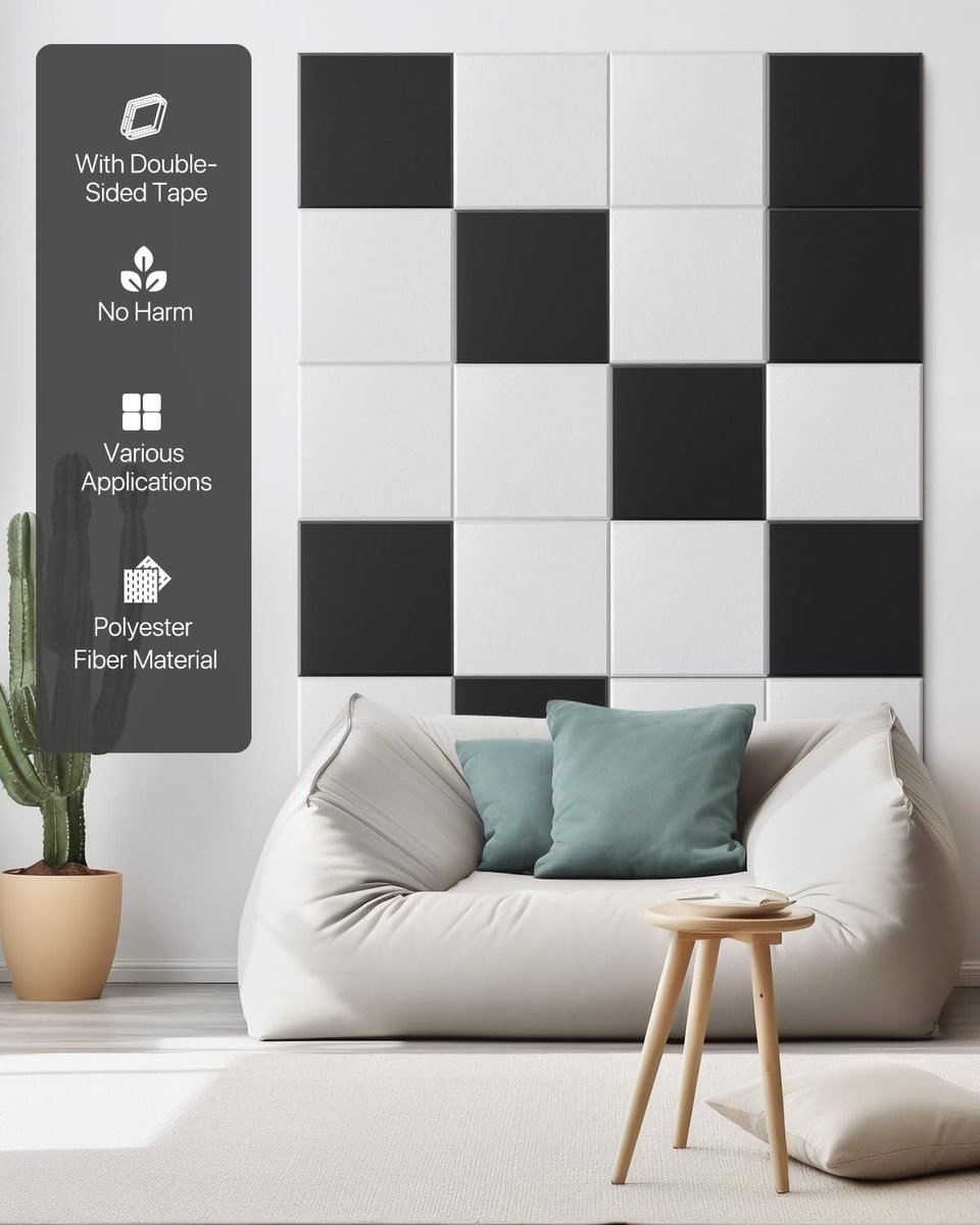 Zelfklevende Akoestische Panelen - 45 stuks - Geluidsisolatie Gids