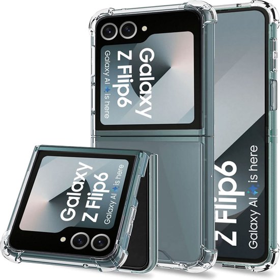 Foto: Geschikt voor samsung galaxy z flip 6 hoesje shock proof case cover transparant