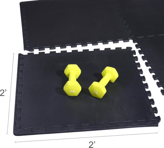 Balancefrom 2 Inch Dikke Tri-fold Opvouwbare Oefenmat Met Draaggrepen Voor Mma  Gymnastiek En Thuisgymnastiek Beschermende Vloeren %28blauw%29