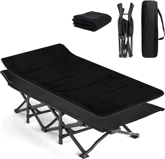CALIYO - Eenpersoonsbedden - Plooibed / Vouwbed - Draagbaar Opklapbed - Sarah - 71x188cm Afneembare Matras - Draagvermogen 200KG