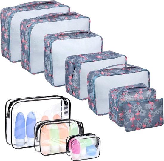 Complete Set van Reistas Organisatoren voor Efficiënt Inpakken tijdens Vakanties