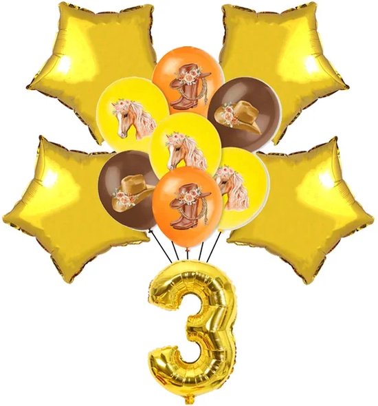 Felicitatie verjaardag paard ballonnen