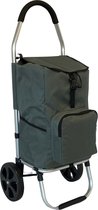 Dreamble® | Luxe Boodschappentrolley | Boodschappenwagen | Groen | Extra Hoog (103cm) en groot (50 Liter) | Koelvak met rits | 2 ophanghaken | Extra grote wielen | Steekwagenfunctie | Opvouwbaar | Lichtgewicht | 4 extra vakken | Waterdichte Dikke Tas