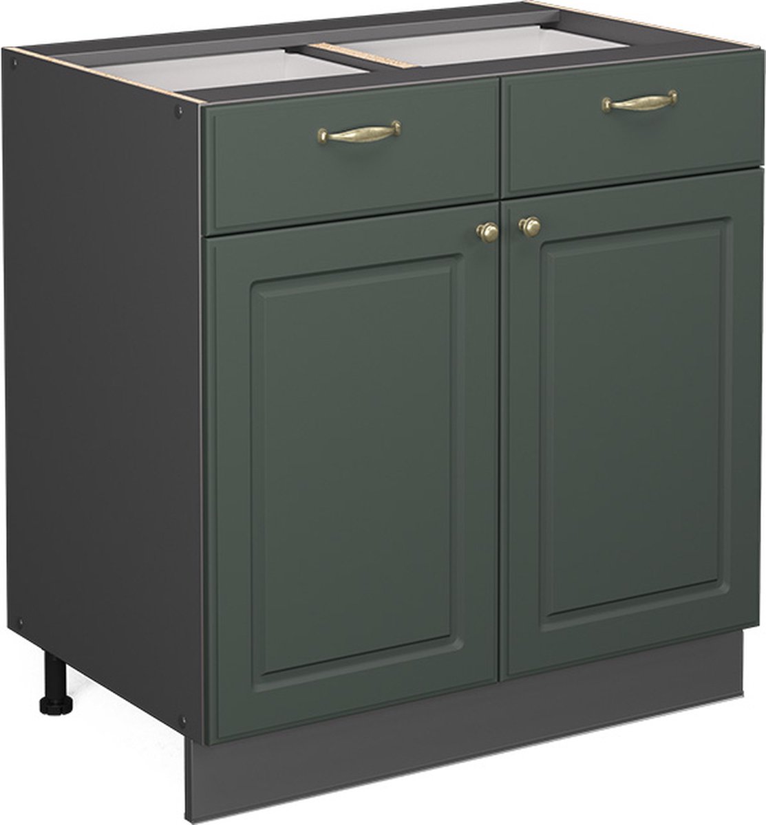 Vicco Fame-Line Keukenonderkast – 80 cm, WB Eik Groen-Goud Landhuis