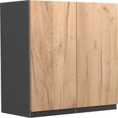 Vicco Armoire suspendue R- Line, Chêne puissant or/Anthracite, 60 cm en forme de J
