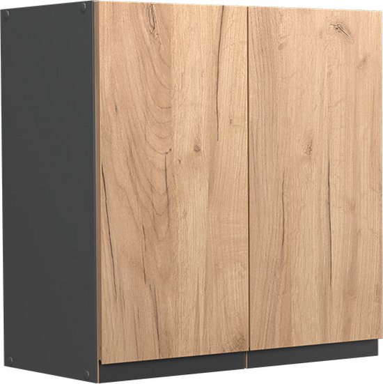vicco-r-line-hangkast-60-cm-j-vorm-krachtige-eik-goud-bol