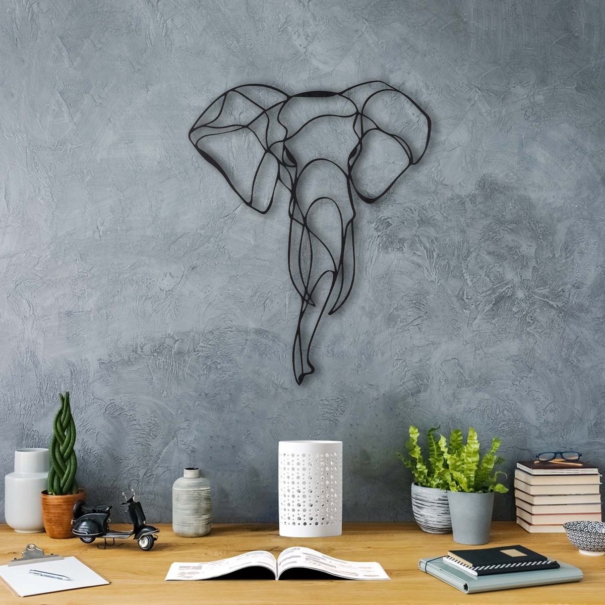 Tanelorn Metalen Wanddecoratie | 2mm Dik | 52x41 cm | Zwart