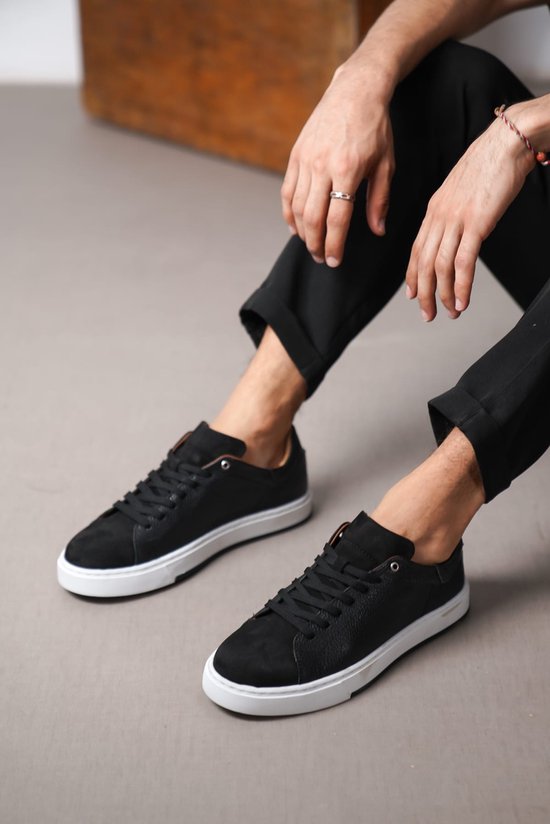 Suede Sneakers Zwarte Merk Sneakers No Stress Dames Zwarte Leren