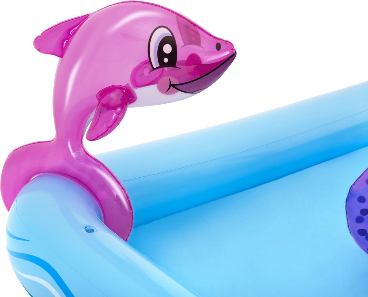 Bestway Kinderzwembad met Glijbaan - Incl. Opblaas Waterspeelgoed - 239 x 206 x 86 CM - 308 L - Waterdieren — afbeelding 17