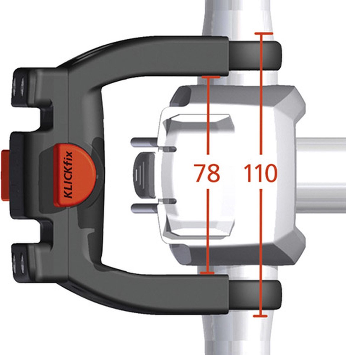 New Looxs Klickfix Stuuradapter - Zwart - ook voor E-bike Display – foto 3
