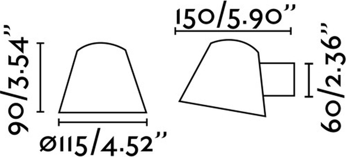 Faro Gina wandlamp GU10 - zwart - IP44