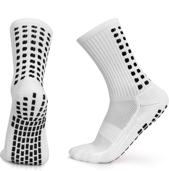 Hanamura Gripsokken Voetbal - Voetbalsokken - Sportsokken - Voetbal, pilates en meer - Wit - Maat 35-38