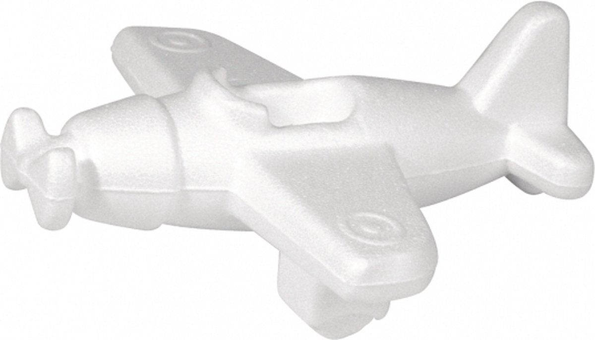 Piepschuim vliegtuig - 16 cm - styropor vorm/figuur - hobby - knutselen - Hobby knutselen artikelen voor piloten/stewardessen/kinderen
