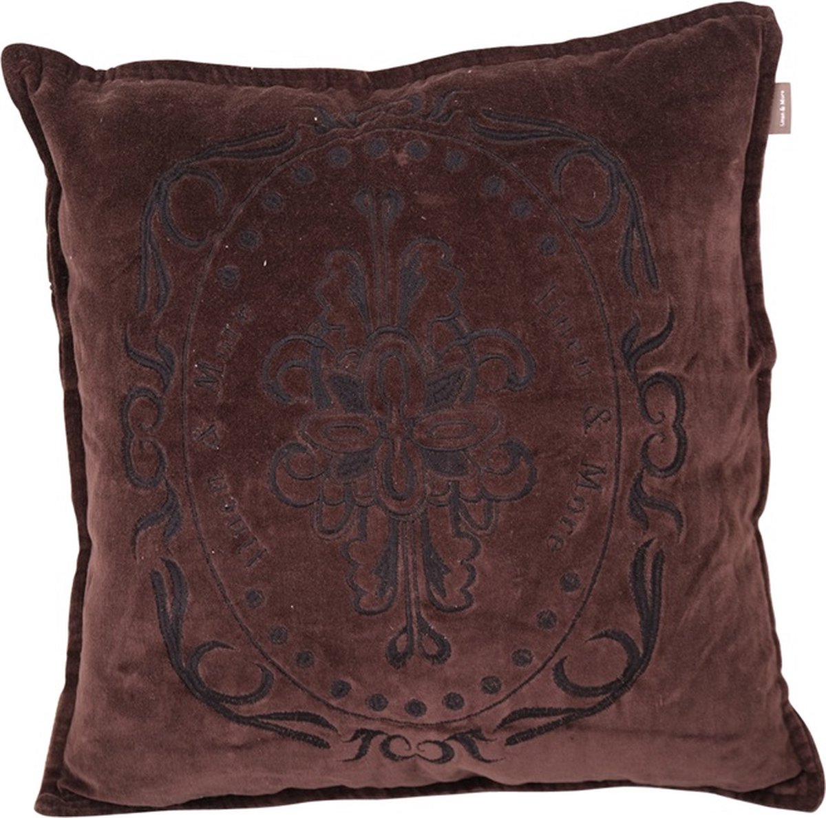 Linen & More Kussen Velvet Chic Dark Bruin | 50 X 50 | Sierkussen Voor Woonkamer Of Slaapkamer