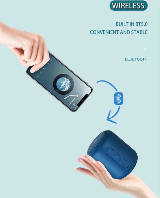 Super Bass IPX4 Waterdichte Bluetooth Speaker - Wireless Speaker Draagbare Draadloze Mini Speaker!Krachtig Geluid met de Super Bass IPX4 Waterdichte Bluetooth Speaker - Draagbare Draadloze Mini Speaker! — afbeelding 4